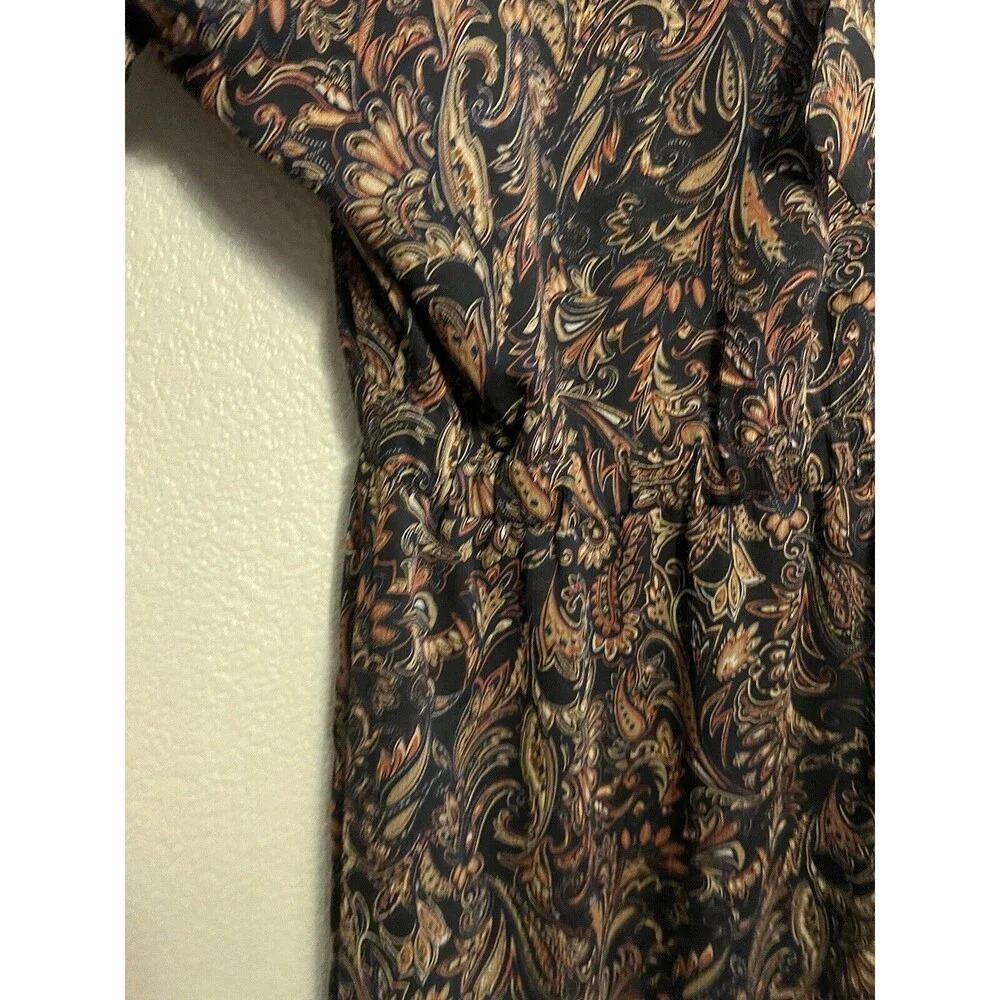 Evereve Eliza Paisley Dress Size Large Midi - Picture 4 of 7